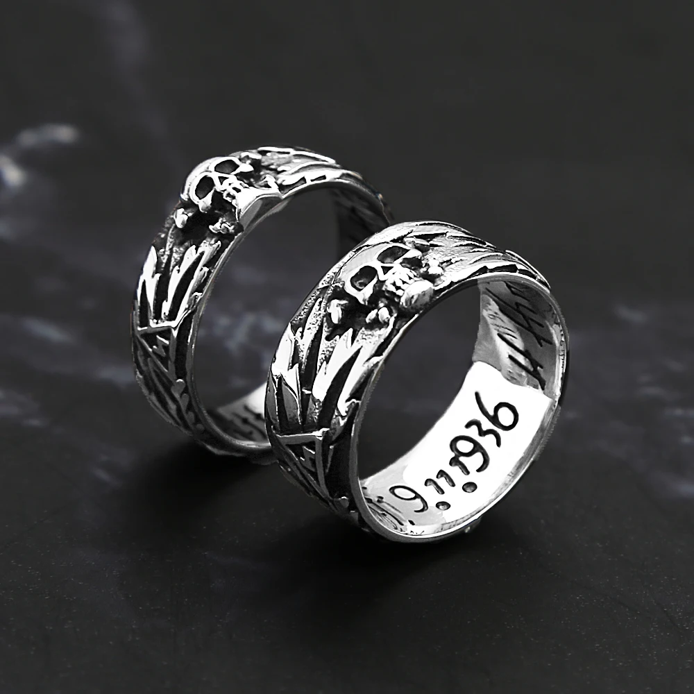 Vintage Devil Skull Ring Domineering 316L Stainless Steel Biker Ring For Men Women Fashion Couple Gothic Punk Lovers Jewelry
Vintage Devil Skull Ring Domineering 316L Stainless Steel Biker Ring For Men Women Fashion Couple Gothic Punk Lovers Jewelry