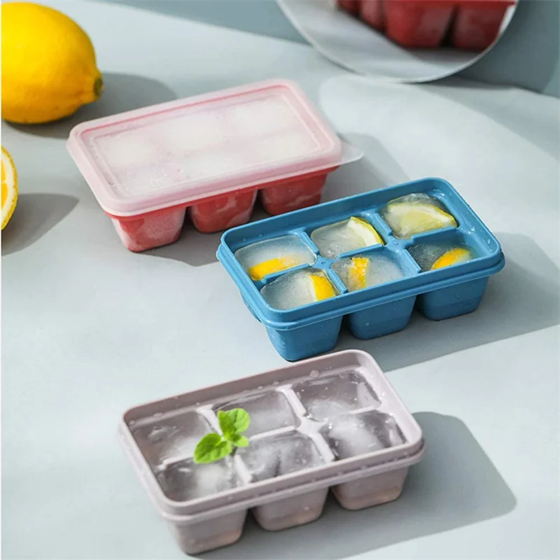 1Pcs Silicone 6 Self Grids Ice Cubes Frozen Food Grade Tray Maker Bar Party Pudding Tool Kitchen Accessories Silica with Cover
1Pcs Silicone 6 Self Grids Ice Cubes Frozen Food Grade Tray Maker Bar Party Pudding Tool Kitchen Accessories Silica with Cover