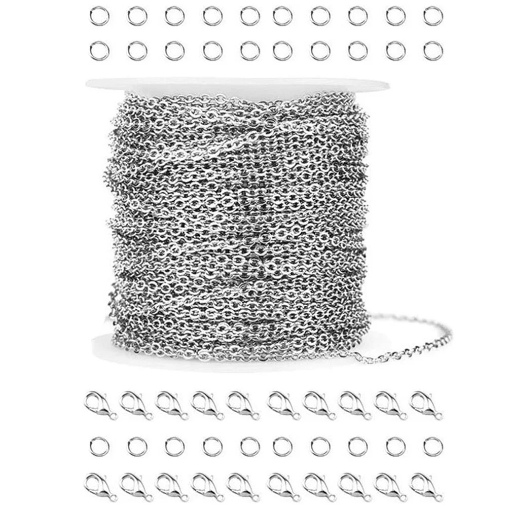 Extender Bracelet Making Material Chain Jewelry Kit Lobster Buckle Chains Stainless Steel Necklace
Extender Bracelet Making Material Chain Jewelry Kit Lobster Buckle Chains Stainless Steel Necklace