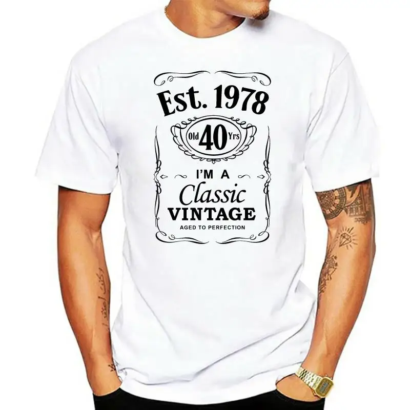2022 Cool Tee Shirt Men's 40th Birthday T-Shirt Est 1978 Vintage Man Fortieth 40 years Gift Summer T-shirt
2022 Cool Tee Shirt Men's 40th Birthday T-Shirt Est 1978 Vintage Man Fortieth 40 years Gift Summer T-shirt