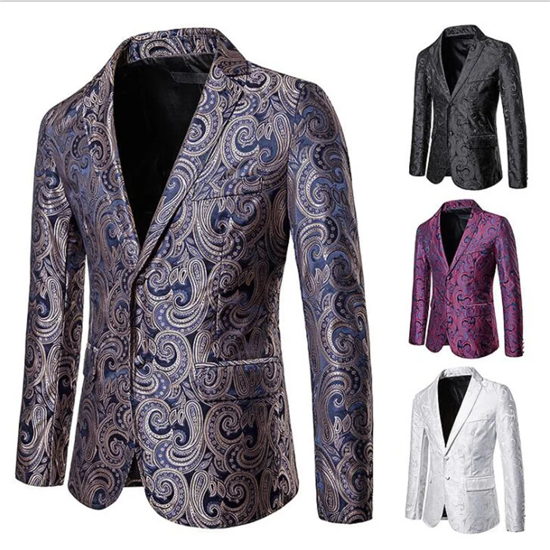 Autumn suits men blazer masculino slim fit casaco jaqueta masculina Casual big cashew flower coats mens jacket
Autumn suits men blazer masculino slim fit casaco jaqueta masculina Casual big cashew flower coats mens jacket