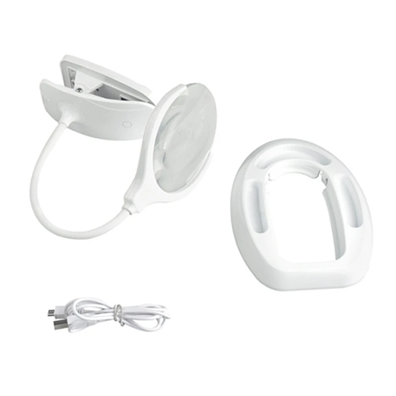 2-in-1 Magnifier Bright LED Light 3X 8X with Base Stand Clamp for Reading Painting Sewing Needle Craft Puzzle Hobby Fans
2-in-1 Magnifier Bright LED Light 3X 8X with Base Stand Clamp for Reading Painting Sewing Needle Craft Puzzle Hobby Fans