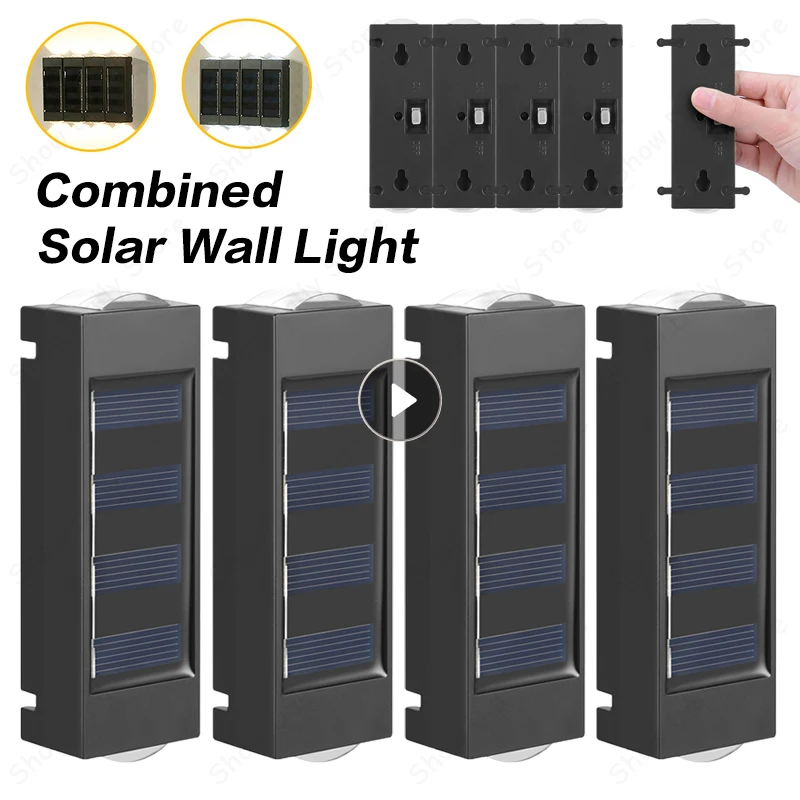 Светодиодный настенный светильник на солнечных батареях наружная Водонепроницаемая подсветка вверх и вниз, светящаяся садовая декорация, ... 
Светодиодный настенный светильник на солнечных батареях наружная Водонепроницаемая подсветка вверх и вниз, светящаяся садовая декорация, ...
