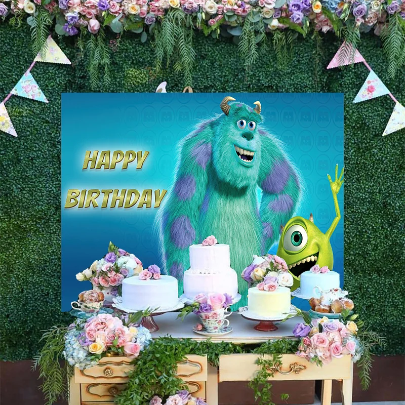 Disney Blue Backdrop Monsters Inc James P. Sullivan Mike Wazowski Baby Happy Birthday Party Cartoon Decoration Background Banner
Disney Blue Backdrop Monsters Inc James P. Sullivan Mike Wazowski Baby Happy Birthday Party Cartoon Decoration Background Banner