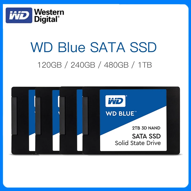 

Жесткий диск Western Digital WD Blue, 250 ГБ, 500 Гб, ТБ, встроенный твердотельный накопитель 2,5 дюйма 3D NAND 6 Gbit/s SATA III SSD, 100% оригинал