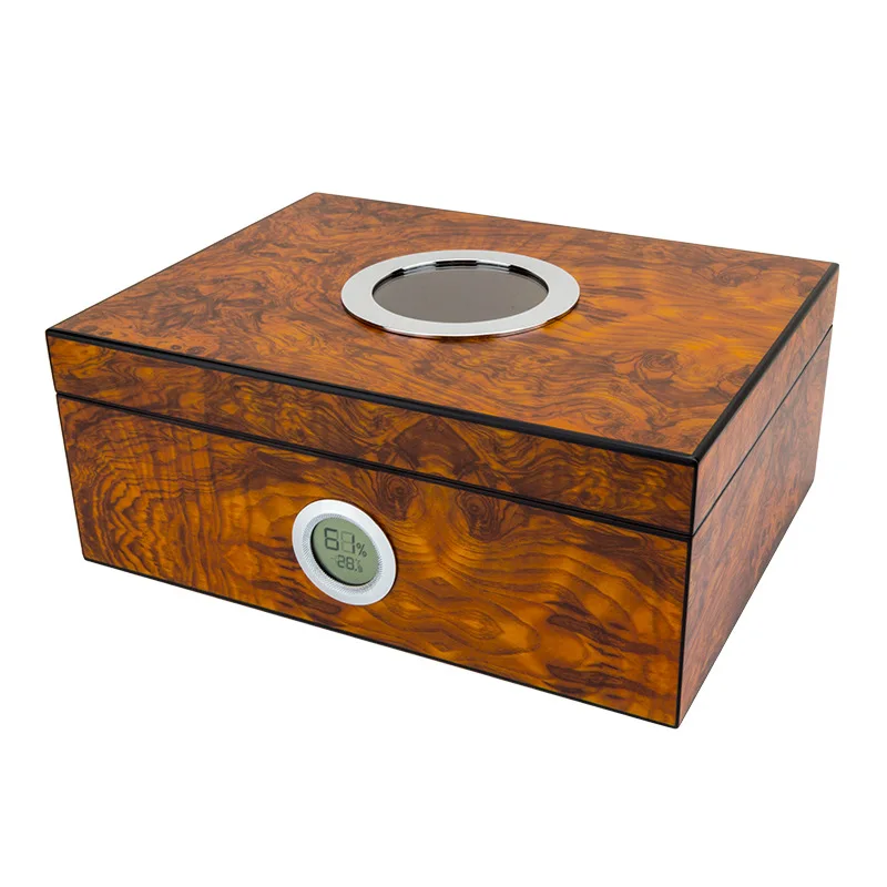 LUBINSKI Humidor Circular See-through Window Cedar Wood Electronic Temperature and Humidity Meter Cigar Humidors for Man
LUBINSKI Humidor Circular See-through Window Cedar Wood Electronic Temperature and Humidity Meter Cigar Humidors for Man
