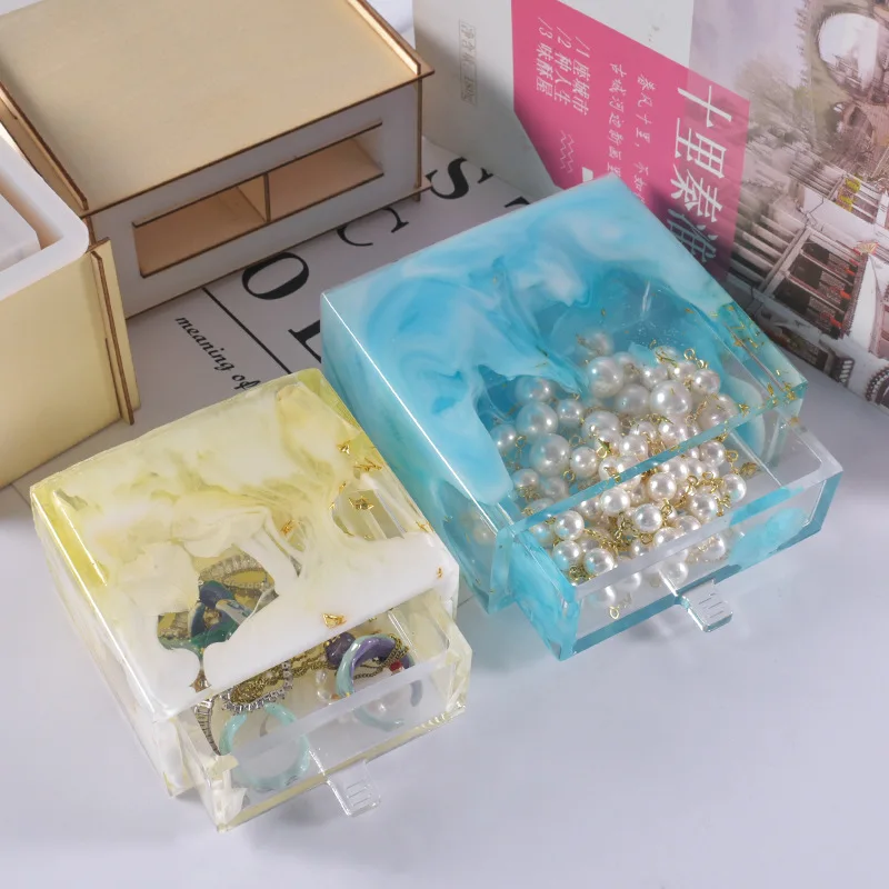 DIY Crystal Epoxy Resin Mold Square Drawer Storage Box Silicone Mould
DIY Crystal Epoxy Resin Mold Square Drawer Storage Box Silicone Mould