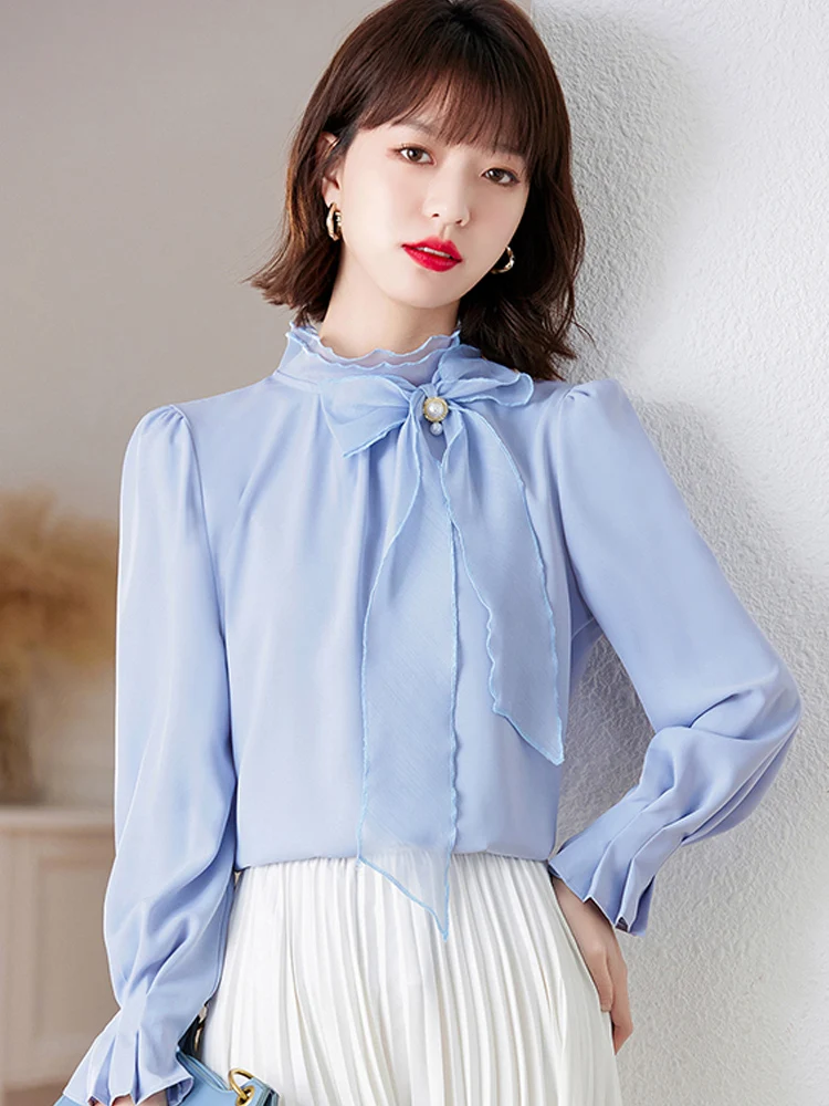 Long Sleeve Blouse Women Bow Stand Collar Chiffon Blouse Shirt Tops Women Blusas Mujer De Moda 2022 Blouses Camisas Blusa G24
Long Sleeve Blouse Women Bow Stand Collar Chiffon Blouse Shirt Tops Women Blusas Mujer De Moda 2022 Blouses Camisas Blusa G24