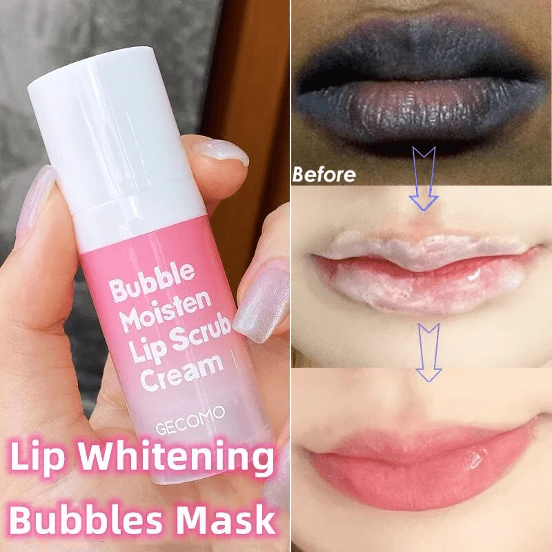 

Mild Pink Lip Bubble Mask Exfoliante Reduce Pigmentation Balm Lighten Black Lip Anti-Cracking Moisturizin Bleach Lips Care1/2/3