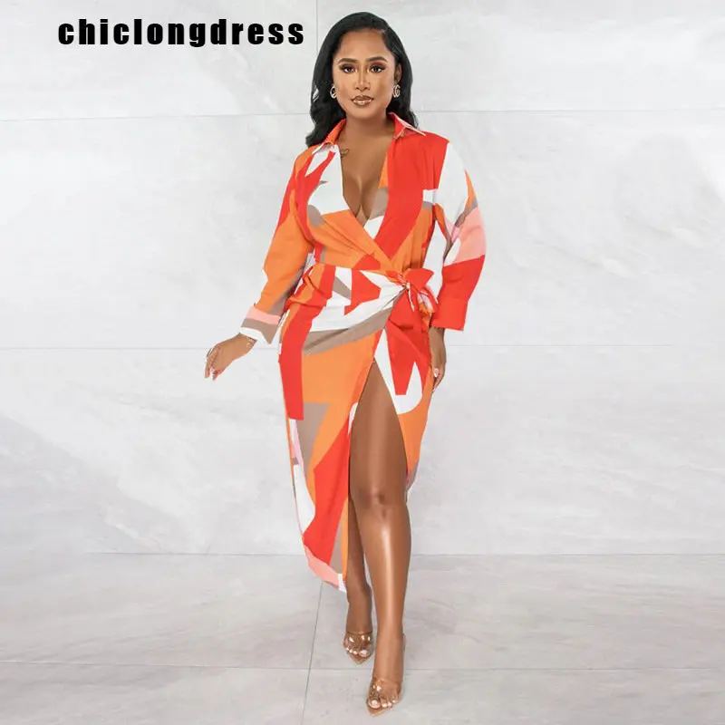 Женское асимметричное платье-рубашка, привлекательное офисное платье-рубашка с V-образным вырезом, длинным рукавом и разрезом, осень 2022 
Женское асимметричное платье-рубашка, привлекательное офисное платье-рубашка с V-образным вырезом, длинным рукавом и разрезом, осень 2022