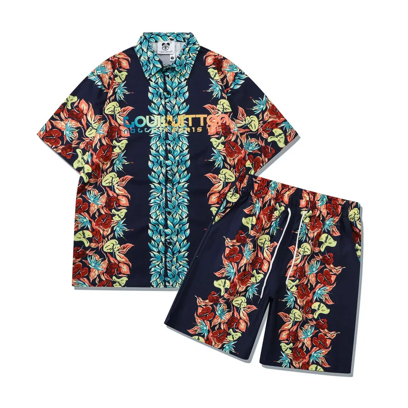 Digital Printing Beach Casual Shirt Suit Two Piece Sets Summer Floral Loose Short Sleeve Shorts Suit Men Set 2 Piece Shorts Set
Digital Printing Beach Casual Shirt Suit Two Piece Sets Summer Floral Loose Short Sleeve Shorts Suit Men Set 2 Piece Shorts Set