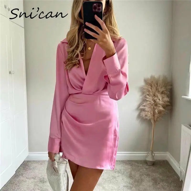 Summer Elegant Ladies Shirt Dress Fashion Summer Long Sleeve Turn Down Collar Short Dresses Women Robe Vestidos Solid Outwear
Summer Elegant Ladies Shirt Dress Fashion Summer Long Sleeve Turn Down Collar Short Dresses Women Robe Vestidos Solid Outwear