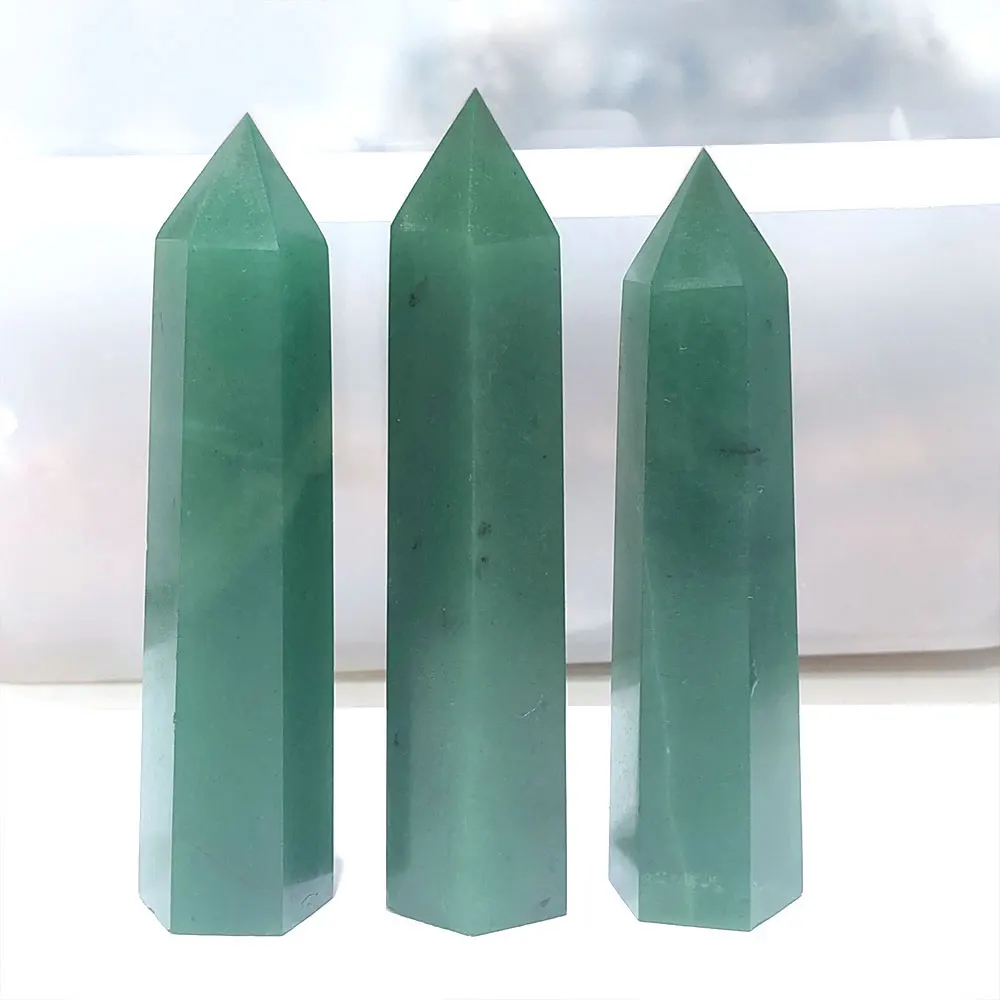 1PC Green Aventurine Jade Natural Stone Quartz Tower Crystal Point Wand Obelisk Healing Mineral Home Decoration Reiki Ornaments
1PC Green Aventurine Jade Natural Stone Quartz Tower Crystal Point Wand Obelisk Healing Mineral Home Decoration Reiki Ornaments