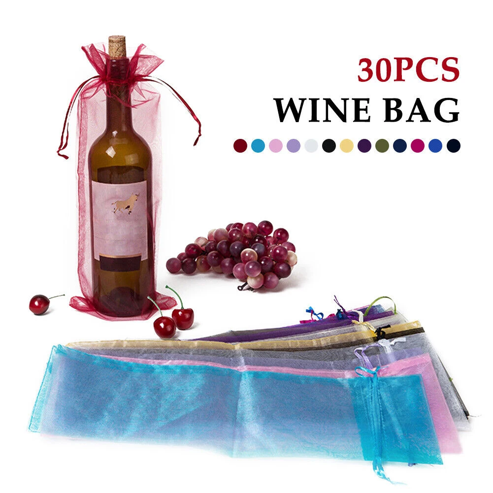 Drawstring Wine Bag Organza Material 30PCS 14x37cm Bundle Pocket Elegant and Transparent Perfect for Wine Gifts
Drawstring Wine Bag Organza Material 30PCS 14x37cm Bundle Pocket Elegant and Transparent Perfect for Wine Gifts