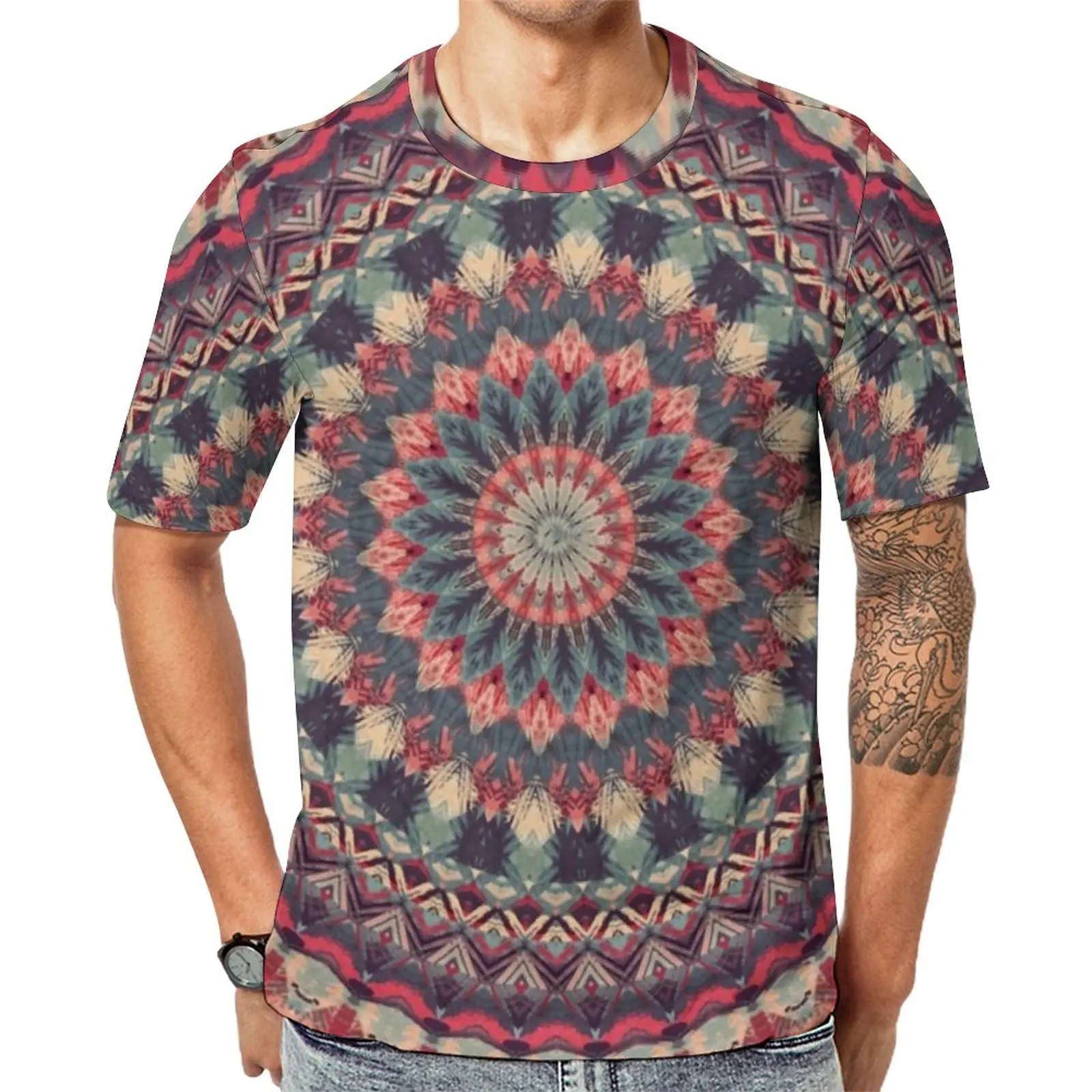 Retro Mandala T-Shirt Bohemia Print Mens Vintage T Shirts Beach Custom Tee Shirt Short Sleeves Aesthetic Plus Size Tops Gift 
Retro Mandala T-Shirt Bohemia Print Mens Vintage T Shirts Beach Custom Tee Shirt Short Sleeves Aesthetic Plus Size Tops Gift