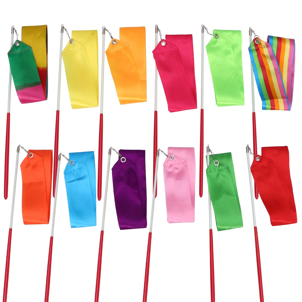 12 Pcs Ornament Holders Dance Ribbons Streamers Toy Set Rainbow Gymnastics Kids Suits One
12 Pcs Ornament Holders Dance Ribbons Streamers Toy Set Rainbow Gymnastics Kids Suits One