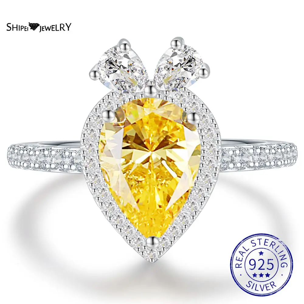 Shipei 100% 25 Sterling Silver Pear Cut Created Moissanite Diamonds Gemstone Anniversary Ring For Women Fine Jewelry Wholesale
Shipei 100% 25 Sterling Silver Pear Cut Created Moissanite Diamonds Gemstone Anniversary Ring For Women Fine Jewelry Wholesale