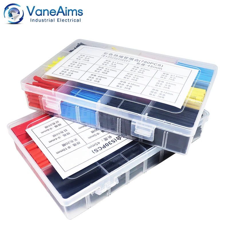 328-780pcs Heat Shrink Tube Wrapping KIT Wire Cable Connector Protector Insulation Sleeving Tubing Set Waterproof Pipe Sleeve
328-780pcs Heat Shrink Tube Wrapping KIT Wire Cable Connector Protector Insulation Sleeving Tubing Set Waterproof Pipe Sleeve