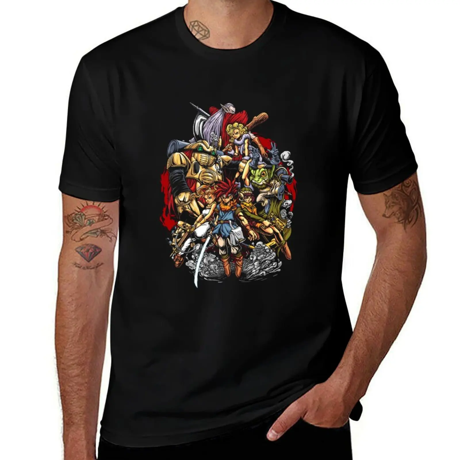 Футболка CHRONO TRIGGER спортивная одежда больших размеров рубашки с рисунком мужская