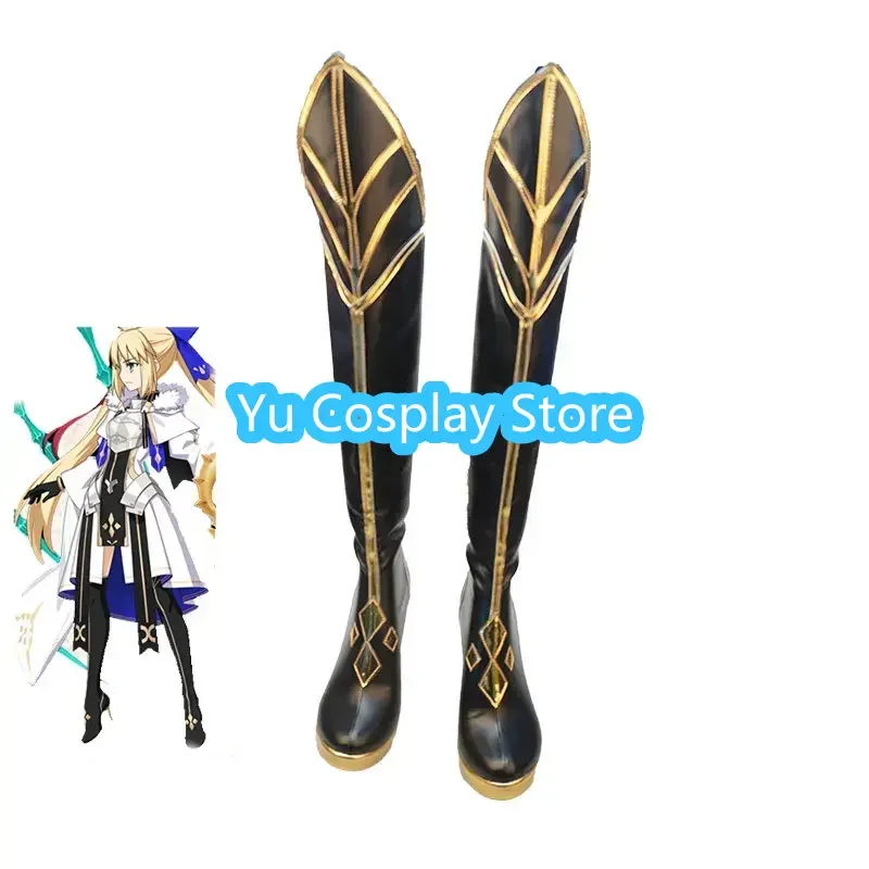 FGO Altria Pendragon косплей обувь Хэллоуин Карнавальная Saber Cosplay Prop Anime из искусственной