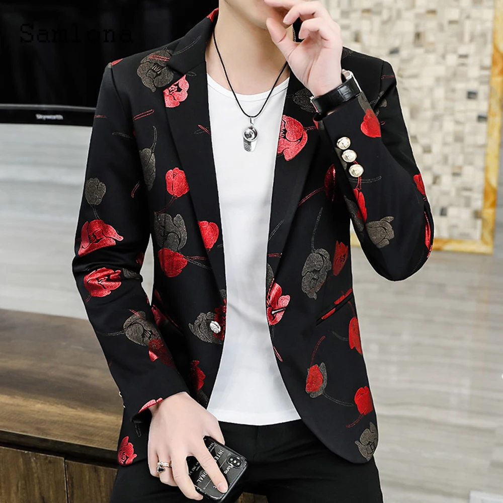 Samlona Plus Size 3xl Men Elegant Leisure Casual Blazers Kpop Style 2022 Autumn Simple Print Jackets Lopal Collar Skinny Blazers
Samlona Plus Size 3xl Men Elegant Leisure Casual Blazers Kpop Style 2022 Autumn Simple Print Jackets Lopal Collar Skinny Blazers