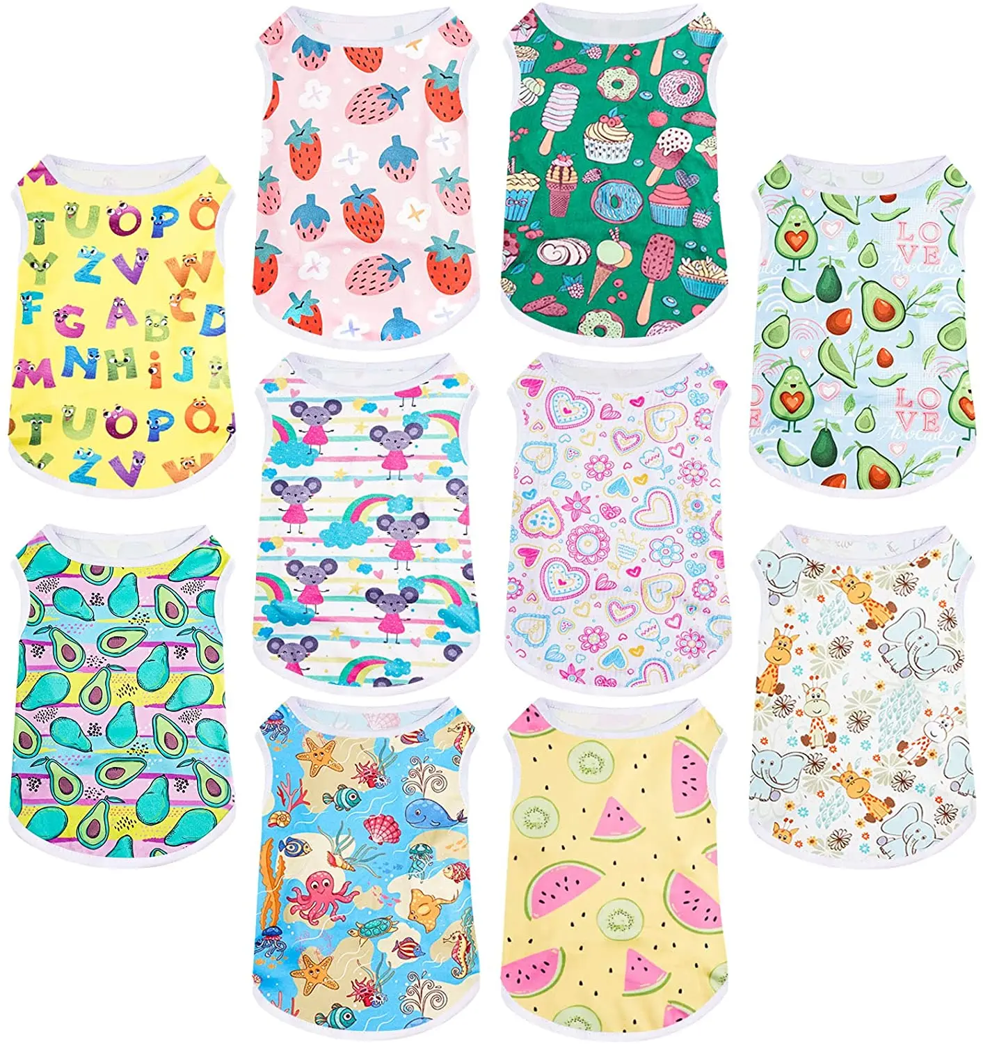 Breathable Puppy Shirts Dog Clothes Pet T-Shirt Cartoon Print Dog T-Shirt Clothes Sweatshirt for Small Dogs Cats Dog Costume
Breathable Puppy Shirts Dog Clothes Pet T-Shirt Cartoon Print Dog T-Shirt Clothes Sweatshirt for Small Dogs Cats Dog Costume