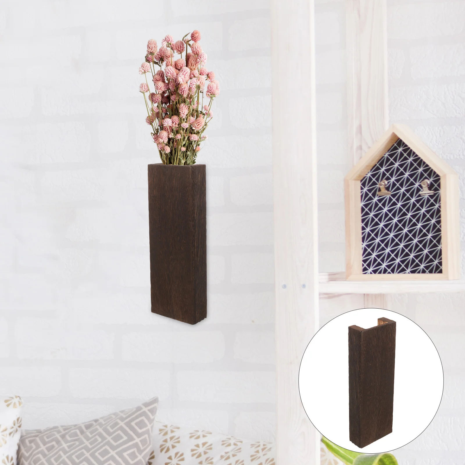 Hanging Dried Flower Balcony Wall Planter Hanging Wooden Planter Wall Flower Holder for Wall
Hanging Dried Flower Balcony Wall Planter Hanging Wooden Planter Wall Flower Holder for Wall