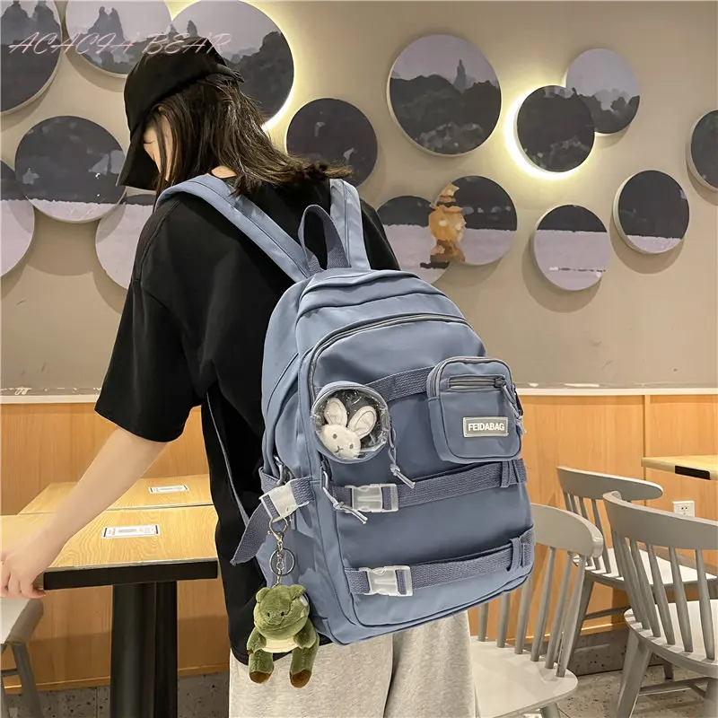 2022Women Waterproof Cute Backpack Nylon Female Harajuku School Bag College Lady Kawaii Backpacks Fashion Book Girl Bags Student
2022Women Waterproof Cute Backpack Nylon Female Harajuku School Bag College Lady Kawaii Backpacks Fashion Book Girl Bags Student