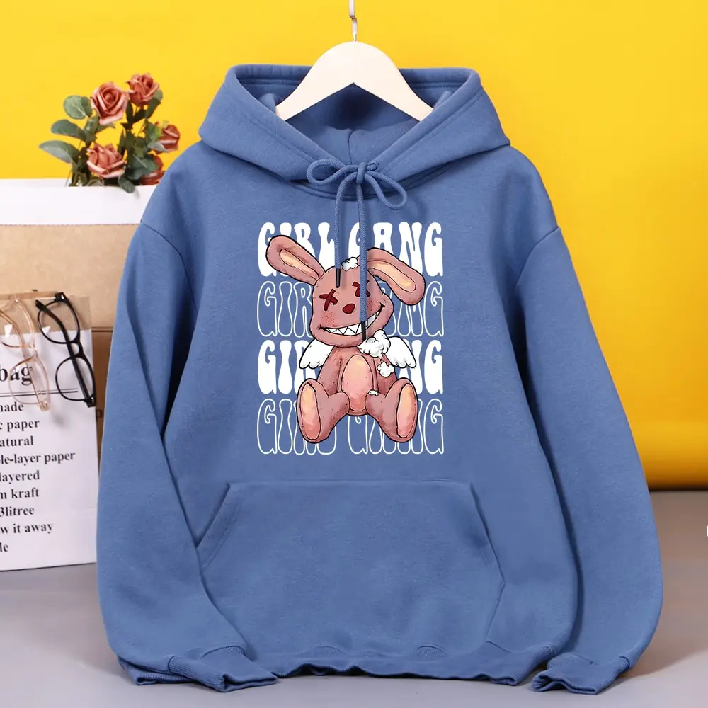 Girl Gang Broken Rabbit Doll Printed Hoodies Women's Autumn Casual Fleece Hoodie Hip Hop Daily Hoody All-Match Outdoor Clothing
Girl Gang Broken Rabbit Doll Printed Hoodies Women's Autumn Casual Fleece Hoodie Hip Hop Daily Hoody All-Match Outdoor Clothing