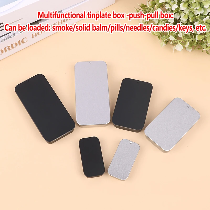 6 styles Slide tinplate push-pull box 10g 15g 30g solid balm box candy box cigarette box key box sewing box storage box
6 styles Slide tinplate push-pull box 10g 15g 30g solid balm box candy box cigarette box key box sewing box storage box