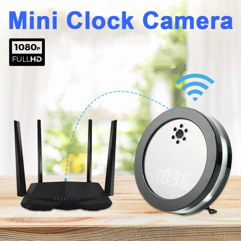 Мини-камера WiFi 1080P HD, портативные часы, Домашняя безопасность, детектор движения, видеорегистратор
Мини-камера WiFi 1080P HD, портативные часы, Домашняя безопасность, детектор движения, видеорегистратор
