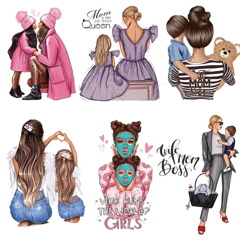 Heat Transfer Applique Mom&Kids Thermal Patches Iron-on Transfer For Clothing DIY Washable T-shirt Lovely Family Patches
Heat Transfer Applique Mom&Kids Thermal Patches Iron-on Transfer For Clothing DIY Washable T-shirt Lovely Family Patches