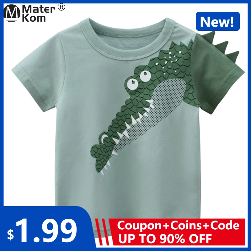 Summer New! Boys T Shirts Short Sleeve Blouses Children Animal Printing Tops Casual Cotton Tee Shirt Clothes for Kids Size 2T-7T
Summer New! Boys T Shirts Short Sleeve Blouses Children Animal Printing Tops Casual Cotton Tee Shirt Clothes for Kids Size 2T-7T