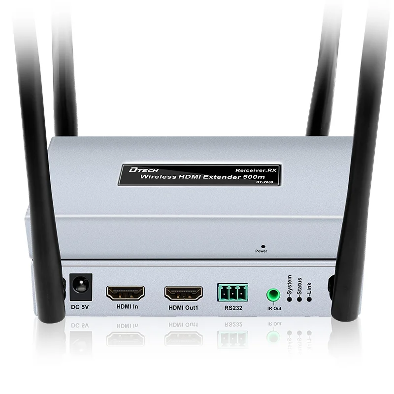 High Speed Wireless Transmitter Support H.264 Format 500m HDMI wireless extender with loop 1080P 60Hz support IR control
High Speed Wireless Transmitter Support H.264 Format 500m HDMI wireless extender with loop 1080P 60Hz support IR control