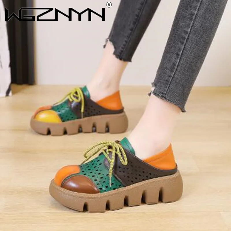 Fashion Mixed Colors Shoes Women Sandals Genuine PU Leather Lace-up Retro 2022 New Spring Summer Concise Leisure Platform Sandal
Fashion Mixed Colors Shoes Women Sandals Genuine PU Leather Lace-up Retro 2022 New Spring Summer Concise Leisure Platform Sandal