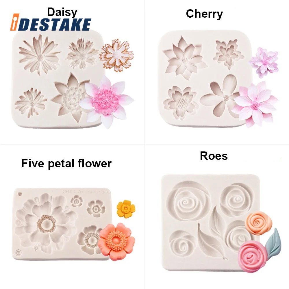 3D Rose Cherry Flower Shape Silicone Mold DIY Chocolate Sugar Cookies Chocolate Mould Cake Lace Decoration Clay Mold Baking Tool
3D Rose Cherry Flower Shape Silicone Mold DIY Chocolate Sugar Cookies Chocolate Mould Cake Lace Decoration Clay Mold Baking Tool
