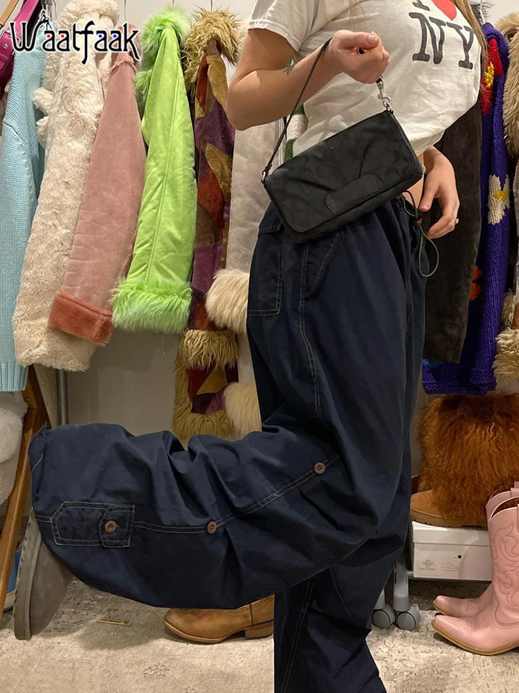 Waatfaak Button Patch Y2K Trousers Oversized Drawstring Low Waist Joggers Casual Summer Sweat Pants Dark Academia Baggy Wide Leg
Waatfaak Button Patch Y2K Trousers Oversized Drawstring Low Waist Joggers Casual Summer Sweat Pants Dark Academia Baggy Wide Leg