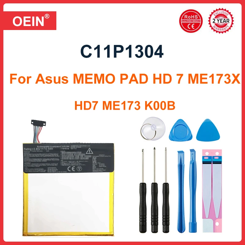 

ASUS Original Replacement 3950mAh Tablets Battery For Asus MEMO PAD HD 7 ME173X HD7 ME173 K00B C11P1304 Batteries Bateria+Tools