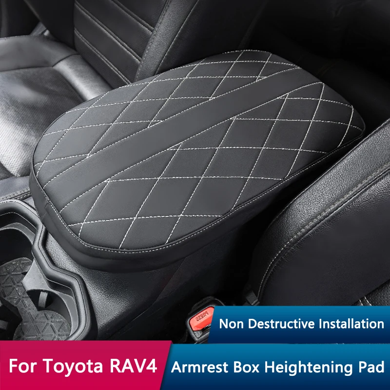 QHCP PU кожаный автомобильный подлокотник чехол для центральной консоли коврик