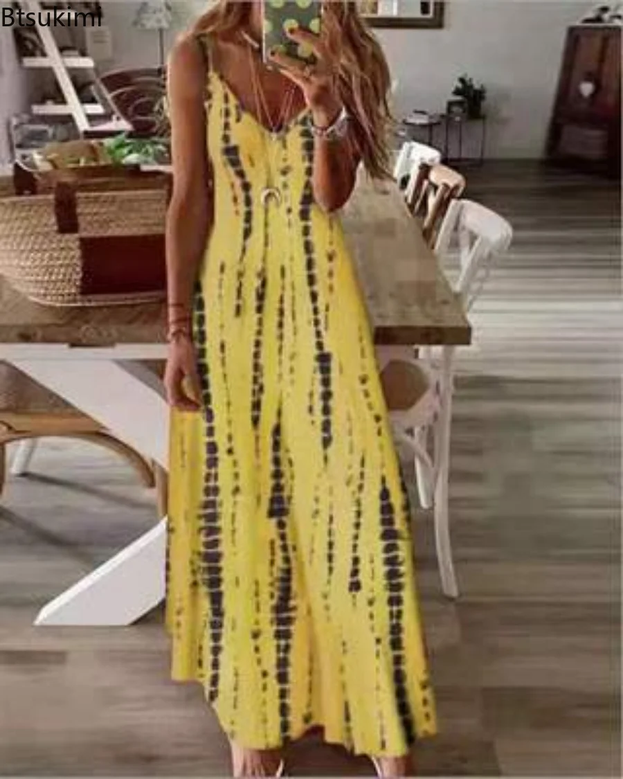 Plus Size 4XL 5XL Women's Summer Spaghetti Strap Maxi Dresses Vintage Casual V-Neck Sleeveless Dress Female Long Dress Vestidos
Plus Size 4XL 5XL Women's Summer Spaghetti Strap Maxi Dresses Vintage Casual V-Neck Sleeveless Dress Female Long Dress Vestidos