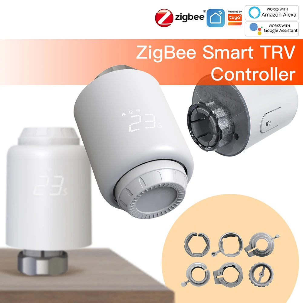 Tuya ZigBee/WiFi Thermostatic Valve Temperature Controller Wireless Remote SmartLife Temperature Controller Voice Control
Tuya ZigBee/WiFi Thermostatic Valve Temperature Controller Wireless Remote SmartLife Temperature Controller Voice Control