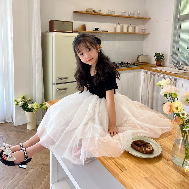 Kids Girls Dresses 2023 New Summer Short Sleeve Tulle Princess Dresses Children Clothing Baby Wedding Party Vestidos 
Kids Girls Dresses 2023 New Summer Short Sleeve Tulle Princess Dresses Children Clothing Baby Wedding Party Vestidos