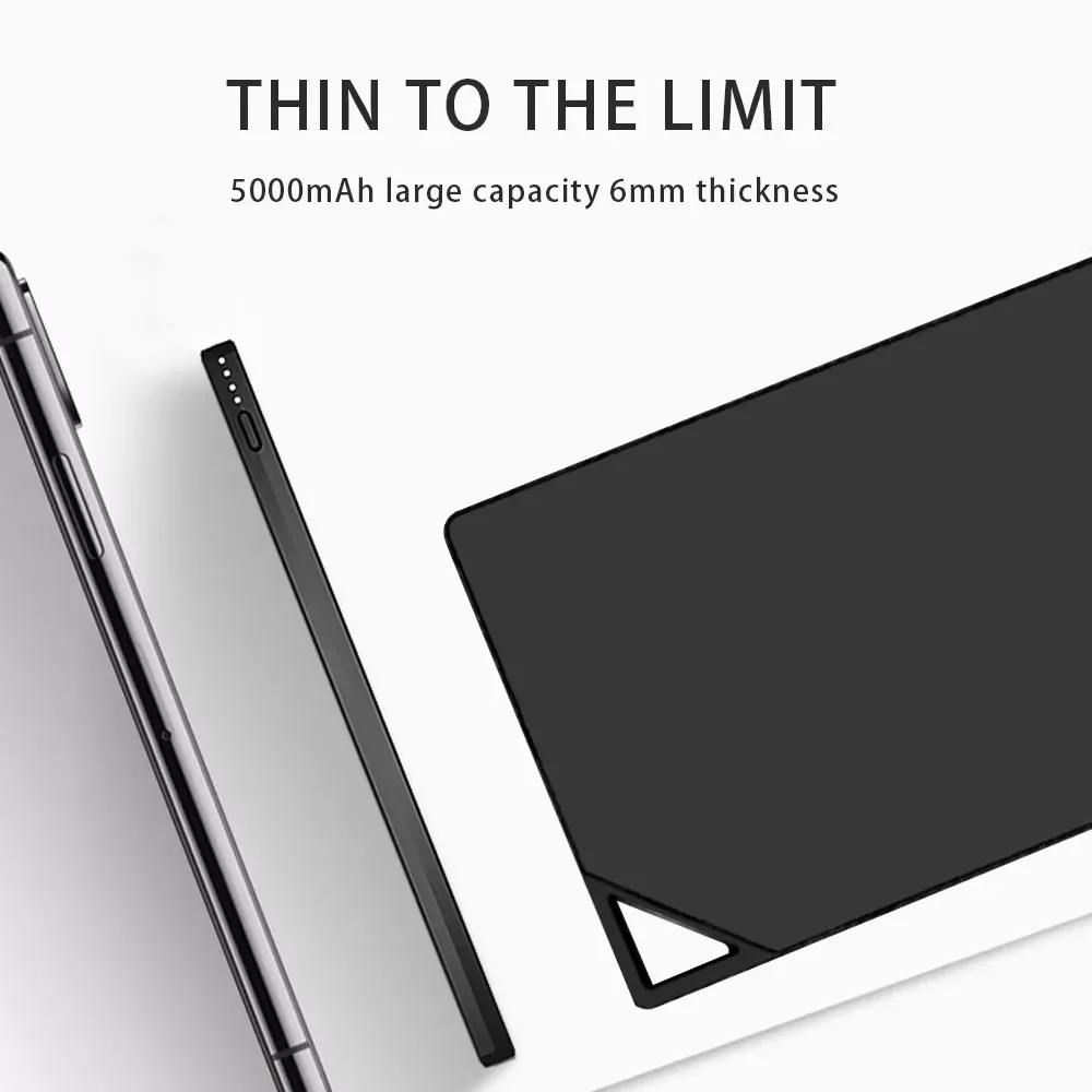 Ultra Thin Mini Power Bank for Android iPhone SmartWatch 6mm Aluminium Case External Battery powerbank Charger
Ultra Thin Mini Power Bank for Android iPhone SmartWatch 6mm Aluminium Case External Battery powerbank Charger