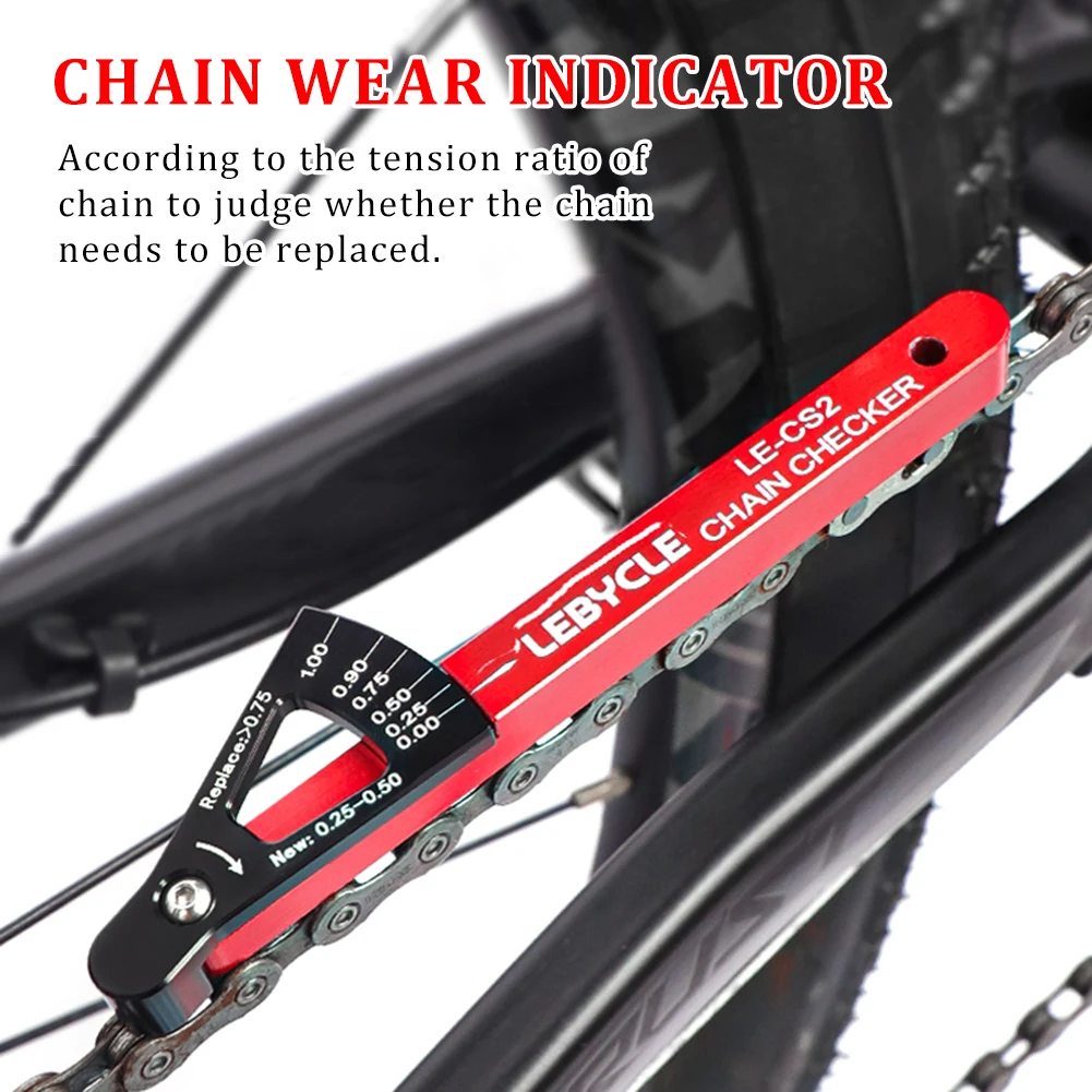 Aluminum Alloy Bicycle Chain Wear Indicator Tool Chain Checker Gauge Measurement Ruler Cycling Repair Tool
Aluminum Alloy Bicycle Chain Wear Indicator Tool Chain Checker Gauge Measurement Ruler Cycling Repair Tool