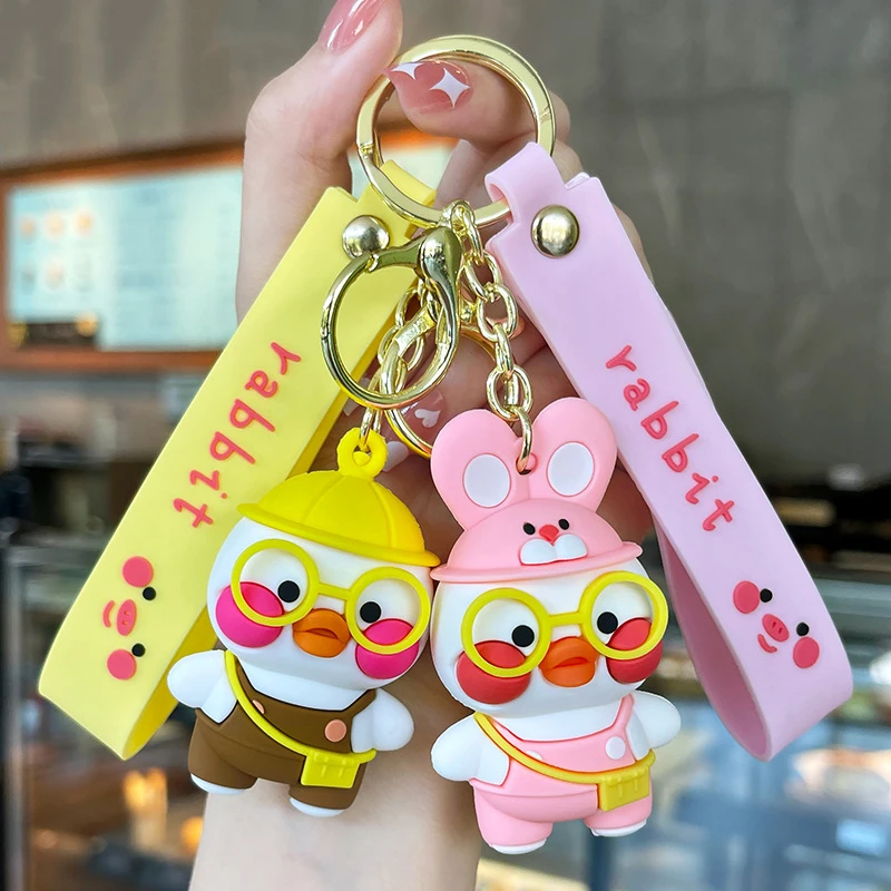 Kawaii Cartoon LaLafanfan Cafe Duck Keychain Toy Pvc Soft Duck Doll Animal Accessories Pendant Birthday Gift for Kids Children
Kawaii Cartoon LaLafanfan Cafe Duck Keychain Toy Pvc Soft Duck Doll Animal Accessories Pendant Birthday Gift for Kids Children