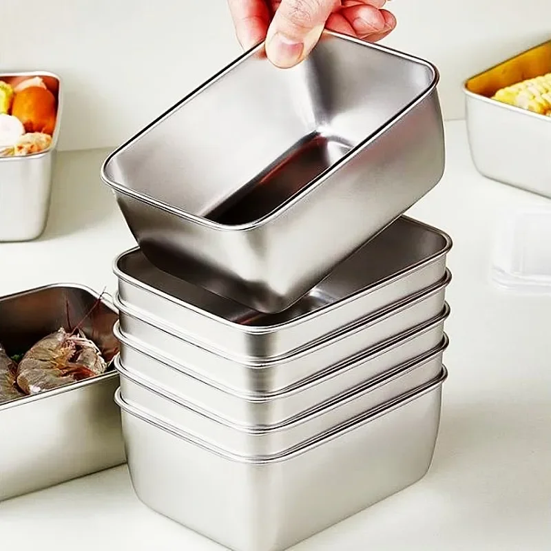 6Pcs 600ml Stainless Steel Refrigerator Food Storage Box with Plastic Lid Prepare Food Freshness Preservation Box Picnic Box
6Pcs 600ml Stainless Steel Refrigerator Food Storage Box with Plastic Lid Prepare Food Freshness Preservation Box Picnic Box