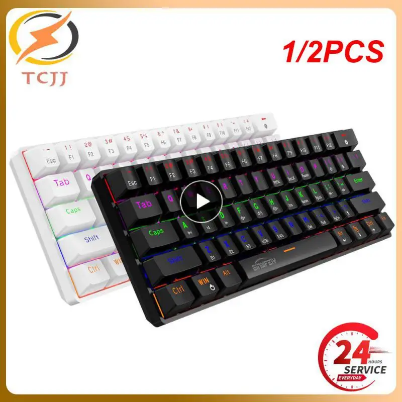 1/2PCS Fizz K617 RGB USB Mini Mechanical Gaming Wired Keyboard Red Switch 61 Key Gamer for Computer PC Laptop detachable cable
1/2PCS Fizz K617 RGB USB Mini Mechanical Gaming Wired Keyboard Red Switch 61 Key Gamer for Computer PC Laptop detachable cable
