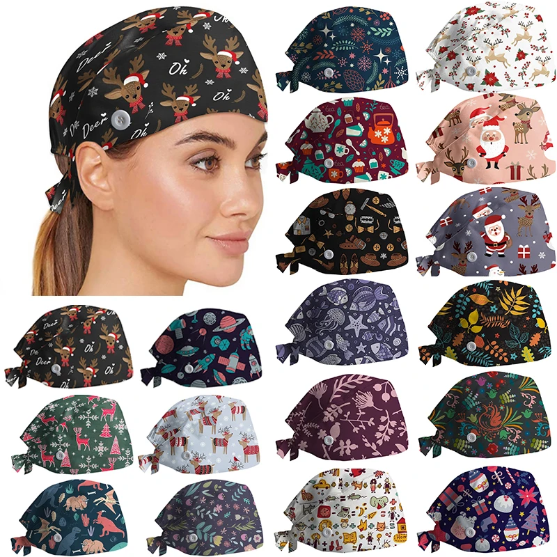 Beauty Agency Cotton Comfortable Work Scrubs Hat Elastic Female Lab Doctor Dustproof Cartoon Men's Nursing Medical Cap Christmas
Beauty Agency Cotton Comfortable Work Scrubs Hat Elastic Female Lab Doctor Dustproof Cartoon Men's Nursing Medical Cap Christmas