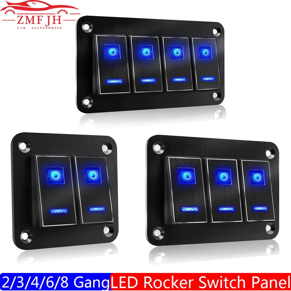 2/3/4/6/8 Gang Rocker Switch Panel For Jeep Boat Marine Car 12V 24V Waterproof On-Off 5pin 12v Led Panel Switch With Sticker Set
2/3/4/6/8 Gang Rocker Switch Panel For Jeep Boat Marine Car 12V 24V Waterproof On-Off 5pin 12v Led Panel Switch With Sticker Set