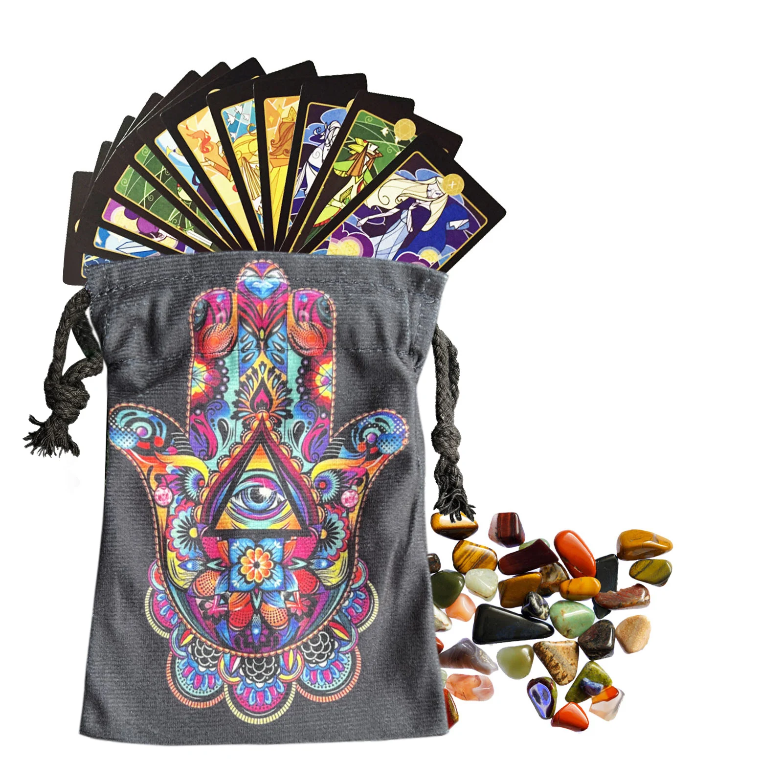Tarot Pouch Tarot Card Dice Storage Bag Hamsa Hand Velvet Jewelry Pouch Gift Bags Board Game Drawstring Tarot Bag For Tarot Rune 
Tarot Pouch Tarot Card Dice Storage Bag Hamsa Hand Velvet Jewelry Pouch Gift Bags Board Game Drawstring Tarot Bag For Tarot Rune